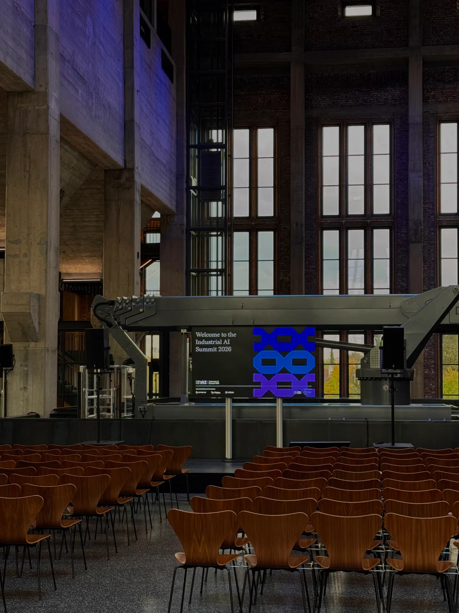 Industrial AI Summit 2026 main hall before guests arrived