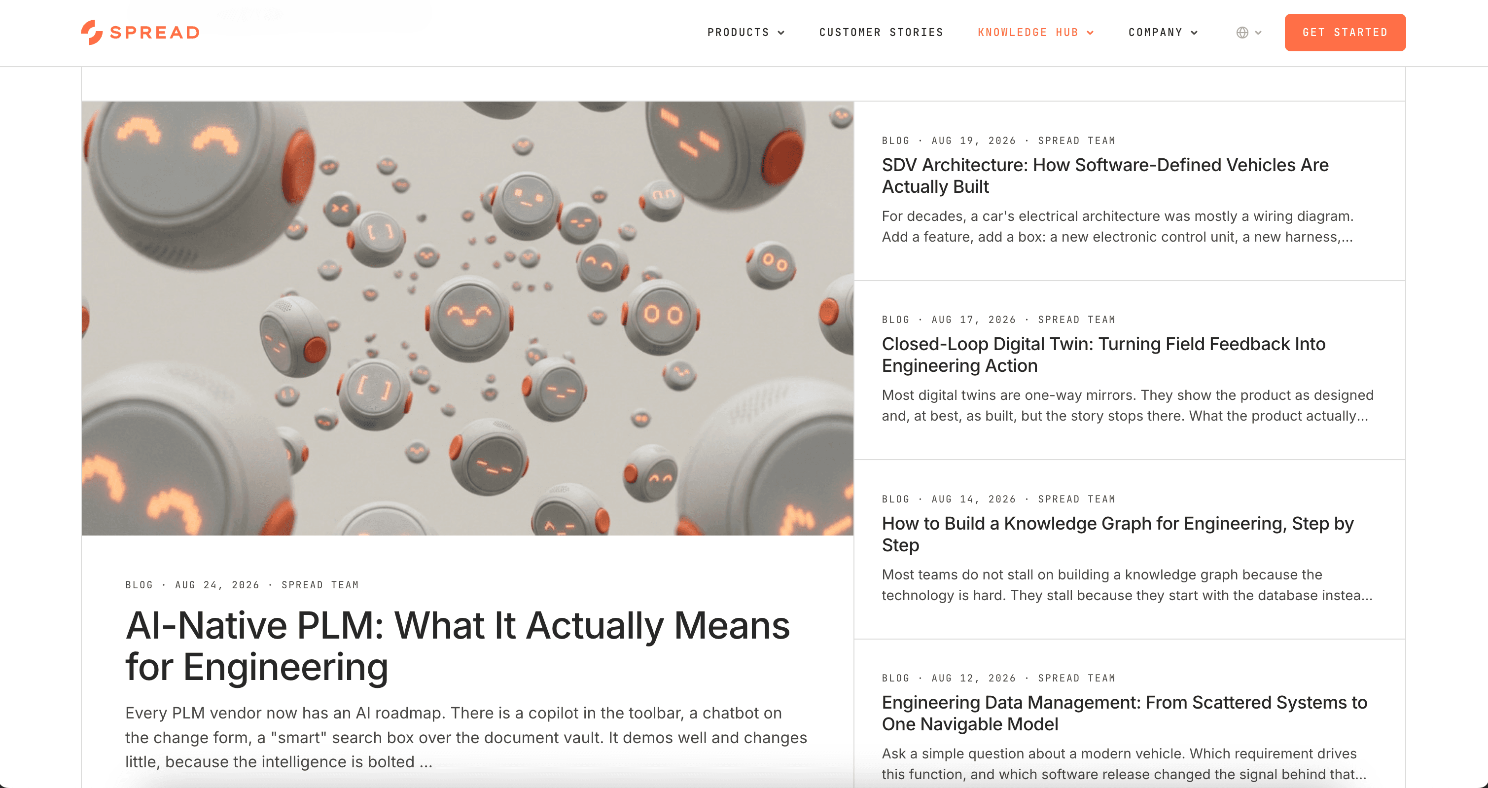 Spread Engineering Intelligence Index campaign page